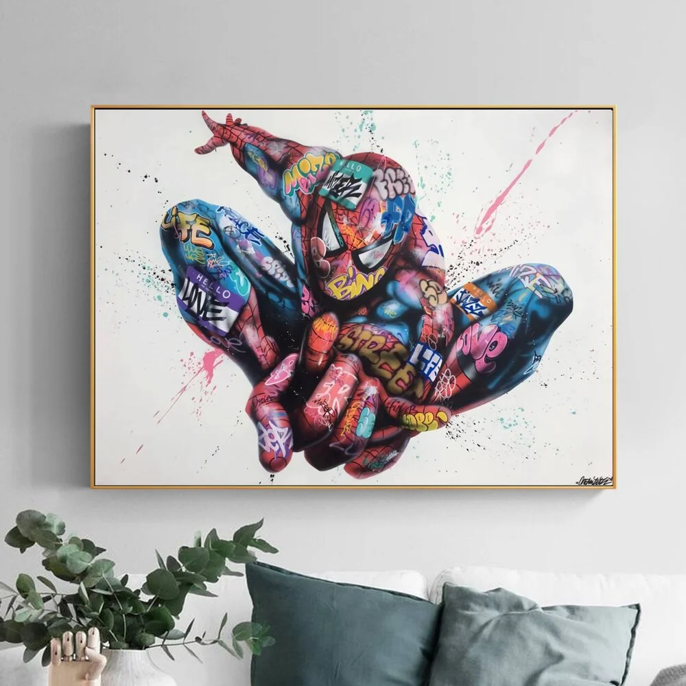 Arte do Quadro Spider-man Tague