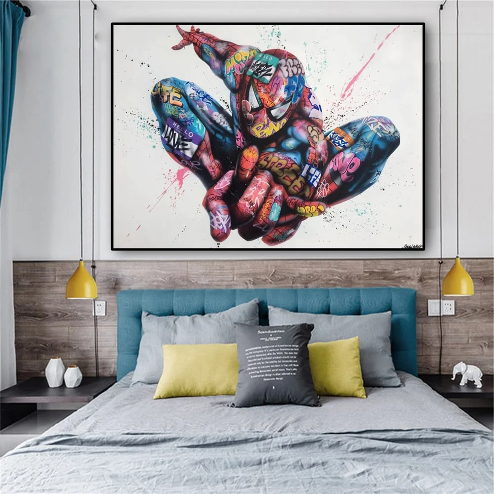 Estilo Urbano do Quadro Spider-man Tague