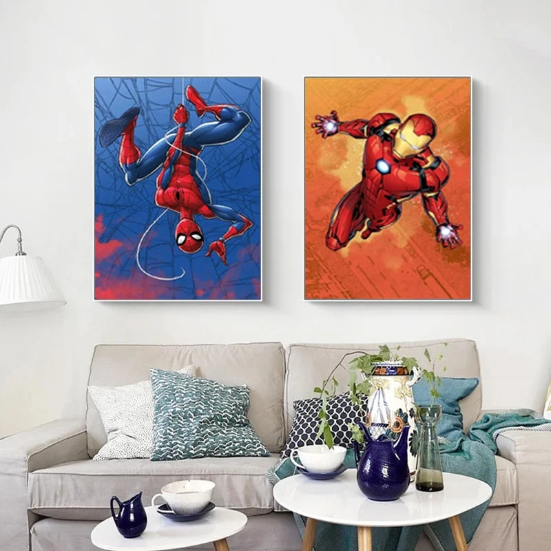Quadro Homem-Aranha Spidey em detalhe