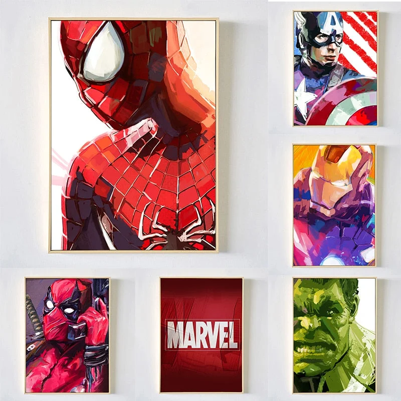 Quadro Retrato do Homem-Aranha em detalhe