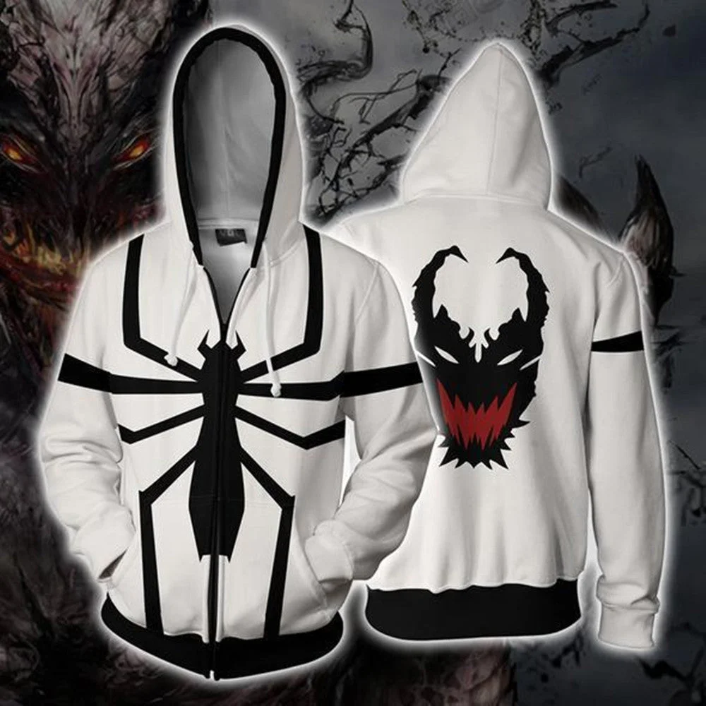 Moletom Spiderman Simbiótico Branco