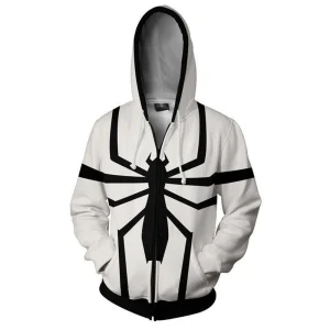 Moletom Spiderman Simbiótico Branco