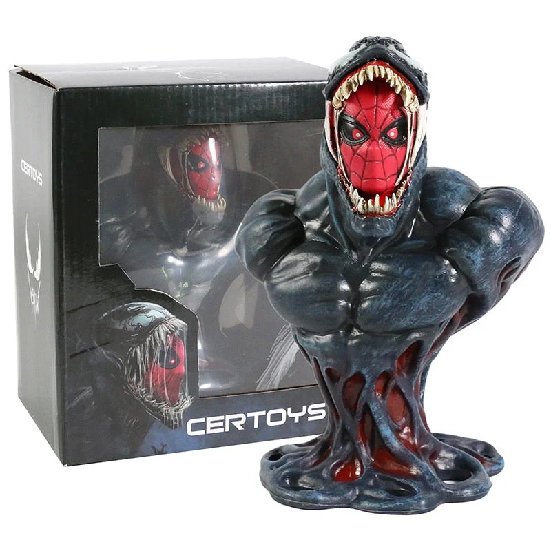 Estátua Busto Homem-Aranha vs Venom