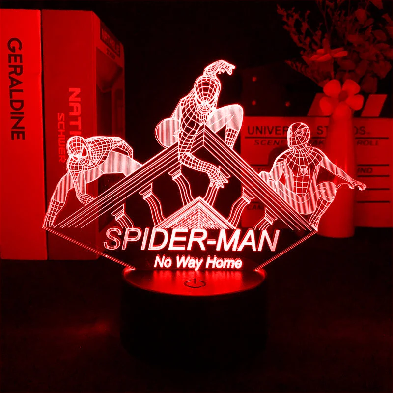 Lâmpada Spiderman Os três Peter Parker