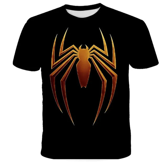 Camiseta Homem-Aranha Aranha Dourada