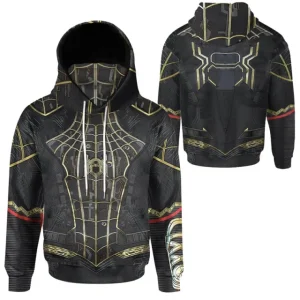 Moletom Spiderman Preto No Way Home Mascarado
