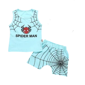 Pijama Homem-Aranha Azul Bebê