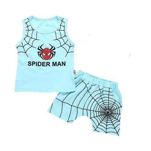 Pijama Homem-Aranha Azul Bebê