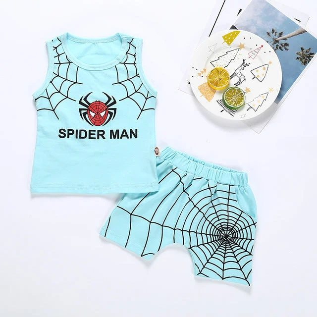 Pijama Homem-Aranha Azul Bebê